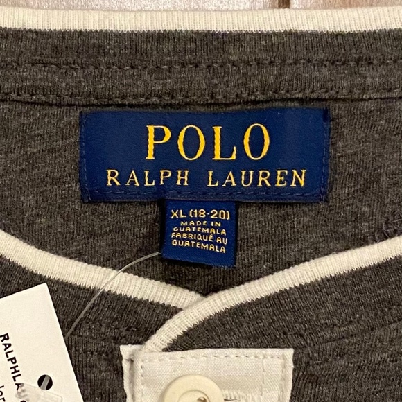 Polo Ralph Lauren Boys Grey Long-Sleeve Shirt NWT - Picture 3 of 3